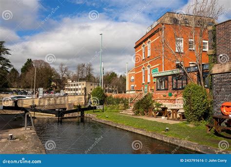 The Restored Stroudwater Canal Running Through Ebley Mills, Stroud, England Editorial Photo ...