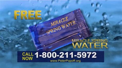 - Peter Popoff Ministries TV Commercial, 'Miracle Spring Water: Money' - iSpot.tv