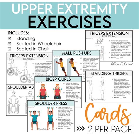 Upper Extremity Strengthening Exercises & Range of Motion/Stretches – Shop Tools To Grow