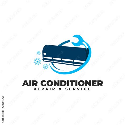 Air Conditioner Repair & Service Logo Vector Icon Illustration Stock Vector | Adobe Stock