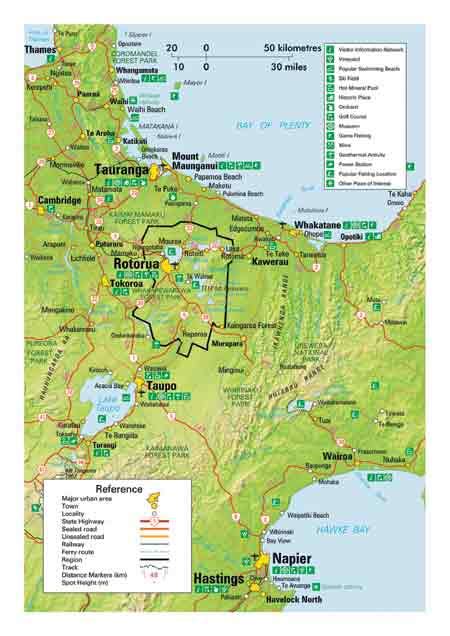 Political Map of Rotorua New Zealand | Political Map of New Zealand