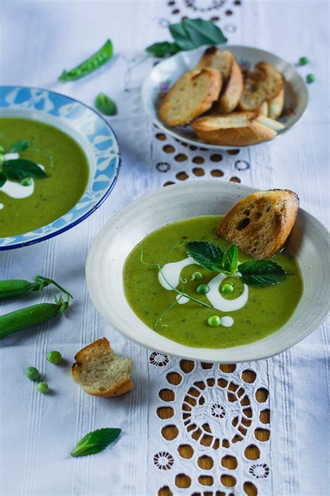 Pea And Mint Soup From My Grandma's Garden - Food and Mood