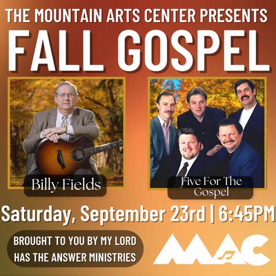 Tickets | Fall Gospel Concert 2023 | Mountain Arts Center