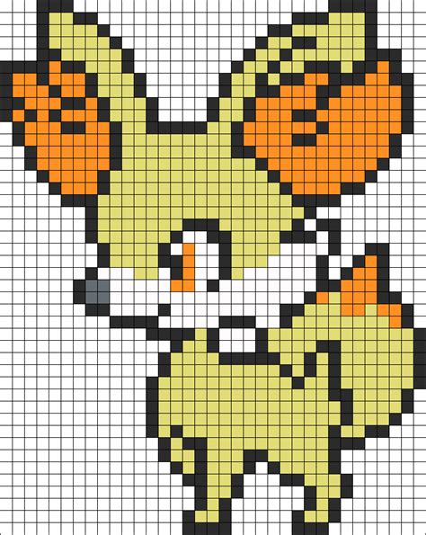 Fennekin Pokemon Perler Bead Pattern | Bead Sprites | Characters Fuse ...