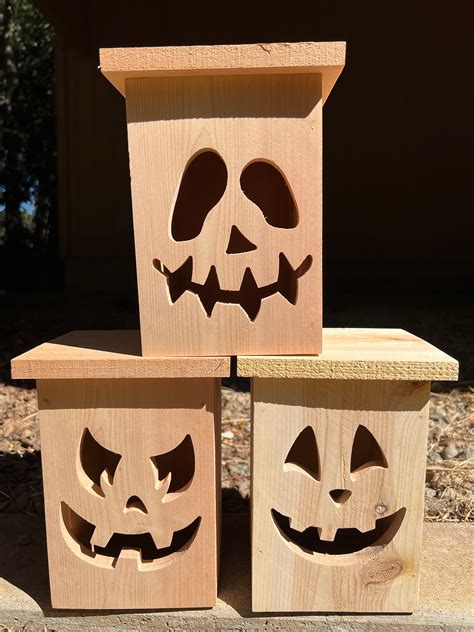 Wooden Jack-o-lantern - Etsy