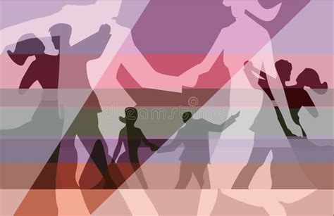 Balroom Dancers Couples Collage Background. Stock Vector - Illustration of adult, dance: 109210205