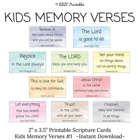 Scripture memory verses – Artofit