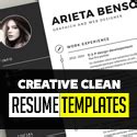 30 Creative Clean CV / Resume Templates with Cover Letters - iDevie