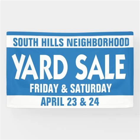 Community Neighborhood Yard Sale Banner | Zazzle.com