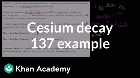 Cesium 137 Decay