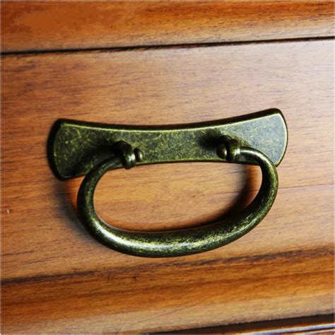 38mm antique brass drop rings drawer cabinet pulls knobs vintage bronze dresser door handles ...