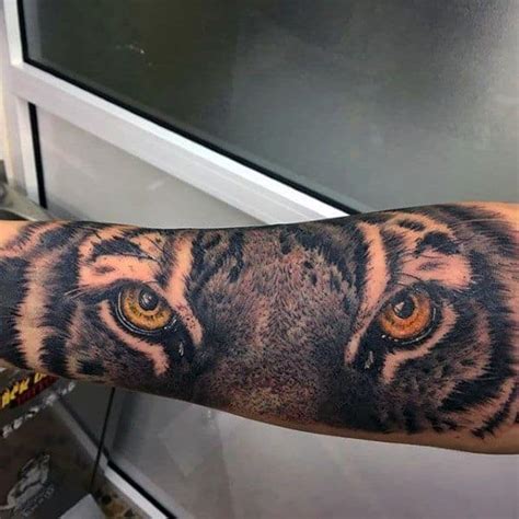 40 Tiger Eyes Tattoo Designs For Men - Realistic Animal Ink Ideas