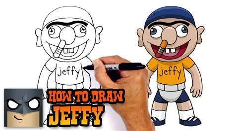 How to Draw Jeffy | SuperMarioLogan | Cartoon drawing for kids, Drawings, Black cartoon characters