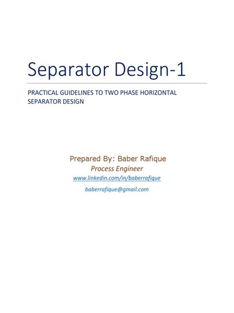 Separator Design-1 | PDF | Gases | Liquids