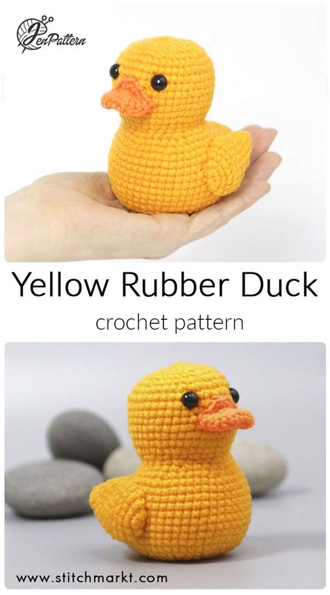 Yellow Rubber Duck Crochet PATTERN Amigurumi Ducky Tutorial - Etsy