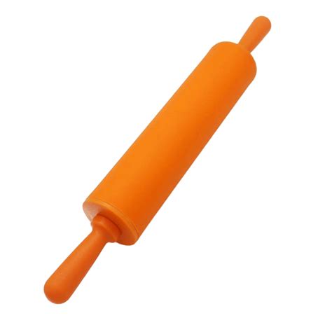 Silicone Rolling Pin Dough Roller For Pizza Cookie With Wooden Handle Nonstick Surface Rolling ...