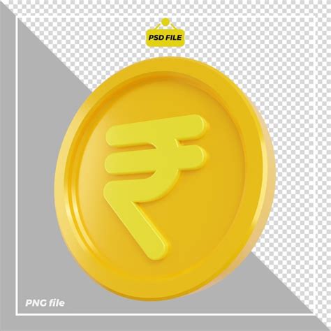 Premium PSD | 3d rupee coin design