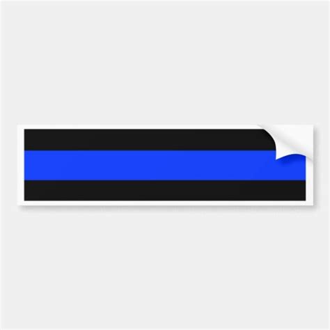 Police Blue Thin Line Car Bumper Sticker | Zazzle