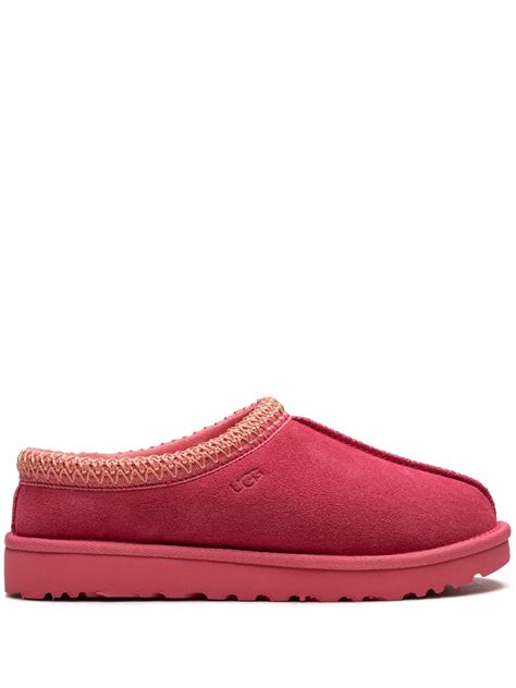 UGG Tasman "Pink Glow" Suede Slippers | Pink | FARFETCH