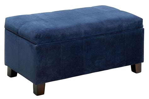 Remi Navy Storage Ottoman by Furniture of America | FurniturePick