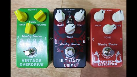 5 Amp Comparison with 3 different Harley Benton (Joyo) Distortion Pedals - YouTube