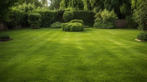 Green Lawn With Lush Trees In A Garden Background, Picture Of Lawn, Grass, Lawn Background Image ...