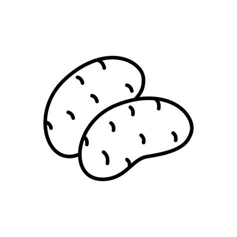 potato outline style icon 15426715 Vector Art at Vecteezy