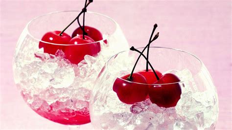 Download Cherry Fruits In Dessert Glass Wallpaper | Wallpapers.com