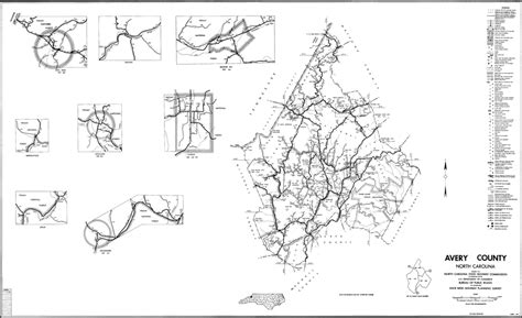 1962 Road Map of Avery County, North Carolina