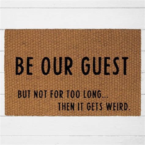 Be Our Guest Doormat | Welcome Mat | Outdoor Rug | Funny Door Mat ...