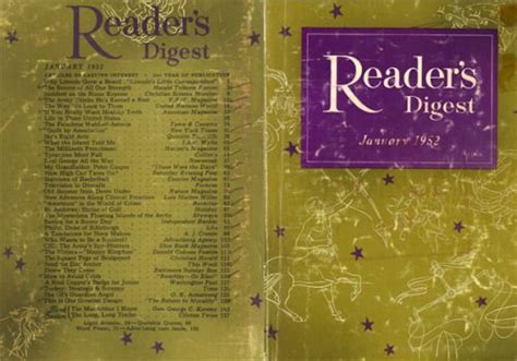 Reader’s Digest front and back cover, January 1952 Illustration by: Robert H. Blattner Reader’s ...