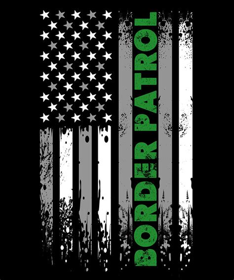 Border Patrol Agent Thin Green Line Digital Art by Mercoat UG ...