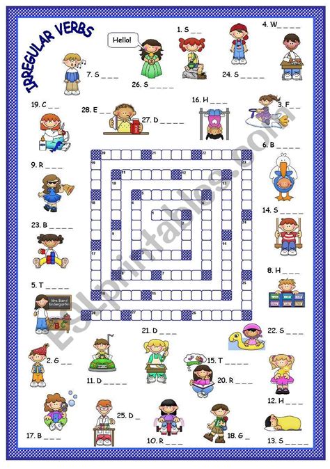 Irregular Verbs Worksheet - Riset