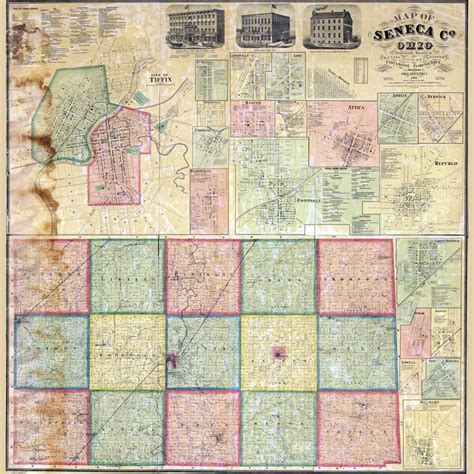 1864 Map of Seneca County Ohio | Etsy