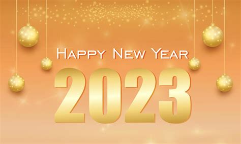 happy new year 2023 background with gold decoration 12985146 Vector Art ...