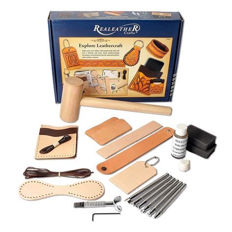 Realeather Explore Leather Tooling Leathercraft Kit Multiple Projects | lakesidehobby