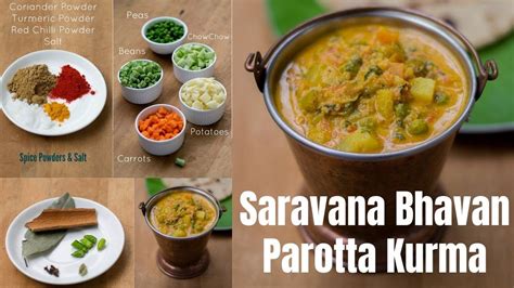 Hotel Saravana Bhavan style Parotta Kurma Recipe - YouTube