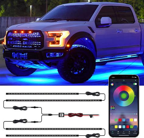 DIY Mode 10 Scene Modes RGBIC Underglow Car Lights with 16 Million ...