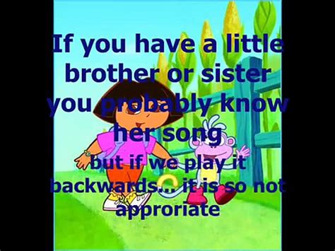 Dora Theme Song Backwards With Lyrics - Theme Image