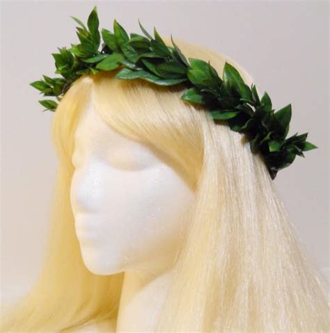 Green Leaf Crown For A Greek, Roman Goddess, Laurel Wreath, Headpiece, Grecian, Athena, Toga ...