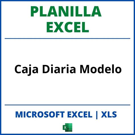 Planilla Excel Caja Diaria Modelo