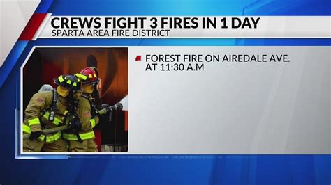 Sparta Area Fire District battles 3 fires in a single day