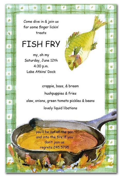 Fish Fry Invitation Template Free