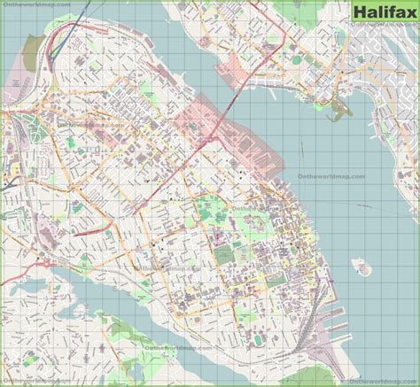 Large detailed map of Halifax