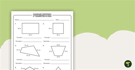 Perimeter Worksheet | Teach Starter