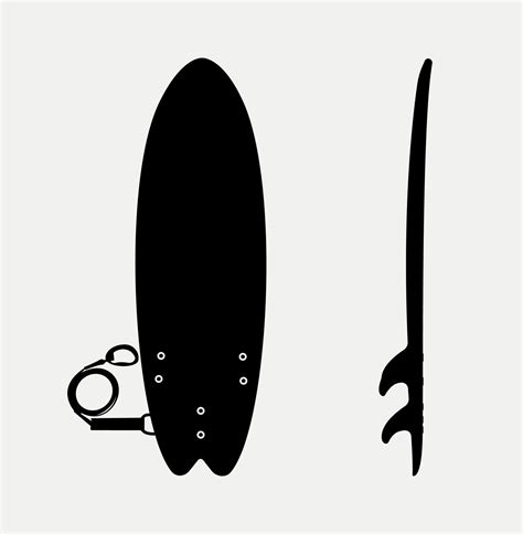 Surfboard Silhouette Vector