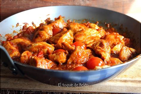 POLLO EN SALSA DE TOMATE ( especial recetas fáciles) | El toque de Belén