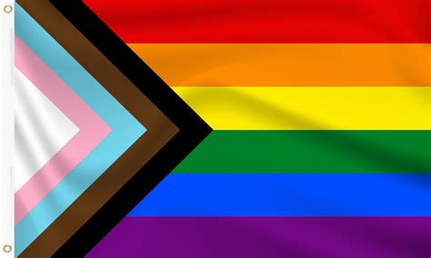 Buy Progress Pride Rainbow Flags | Gay Pride Progress Pride Flags for sale at Flag and Bunting Store