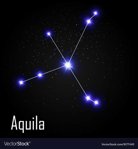 Aquila Constellation with Beautiful Bright Stars on the Background of ...