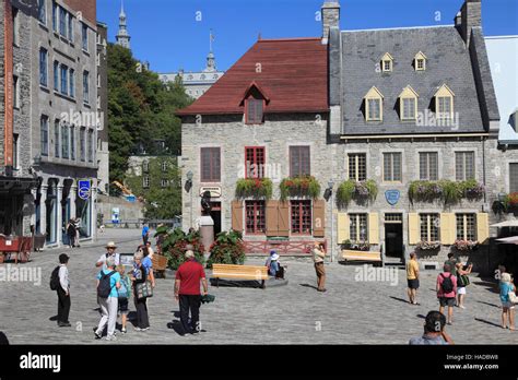 Canada, Quebec City, Place Royale Stock Photo - Alamy